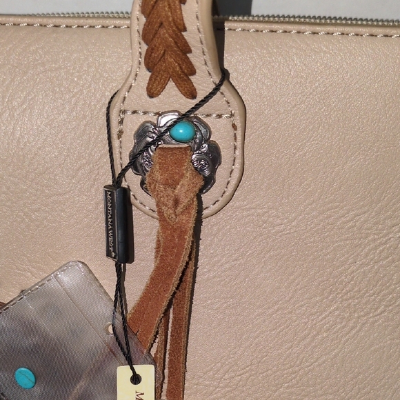 Montana West Tan and Brown Tote Bag - Picture 3 of 16